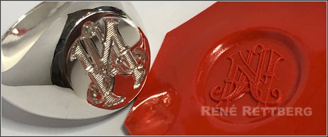 Monogrammring aus Silber mit Siegelfunktion Monogrammring | siegelfähig | echte Siegelgravur | Sterlingsilber | massive Herstellung im eigenen Atelier