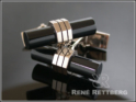 Manschettenknöpfe aus Weißgold mit Onyx