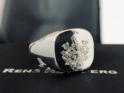 Eckiger Wappenring | Siegelring aus 925/˚˚˚ Sterlingsilber für Herren