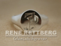 Ovaler Monogrammring, leicht taillierte Ringform