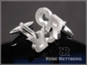 Initialen Manschettenknöpfe Sterling Silber 925 