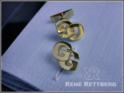 Initialen Manschettenknopf für Doppelmanschette
