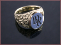 15x13mm oval, massive Ringschiene, fein gemustert