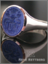 Weißgoldsiegelring Lapislazuli München